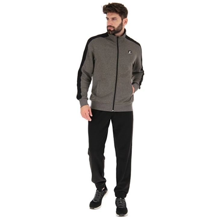 Men Lotto More VII MEL Tracksuits Grey / Black | CV091319C0