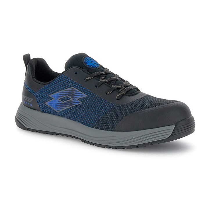 Men Lotto Move 400 S1PL SR HRO Sports Shoes Black / Blue | VZ792369V0