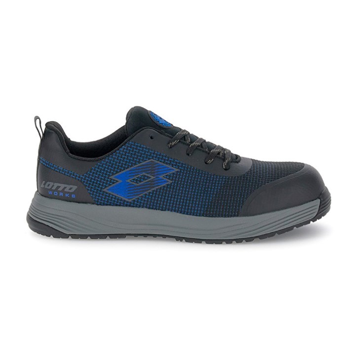 Men Lotto Move 400 S1PL SR HRO Sports Shoes Black / Blue | VZ792369V0