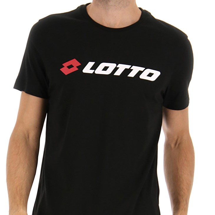 Men Lotto Msc II Logo T Shirts Black | MF400360V2