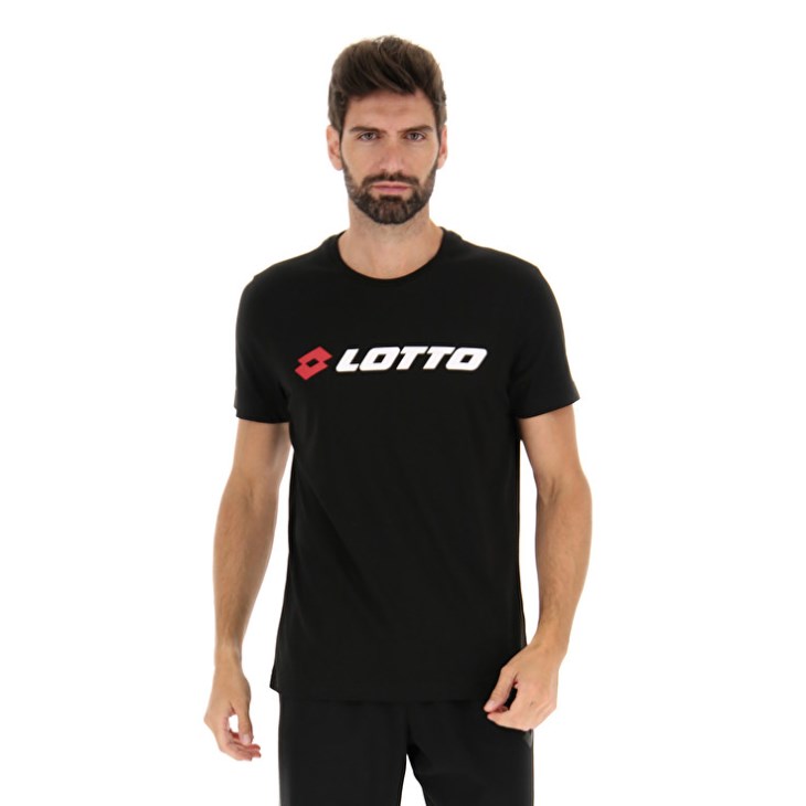 Men Lotto Msc II Logo T Shirts Black | MF400360V2
