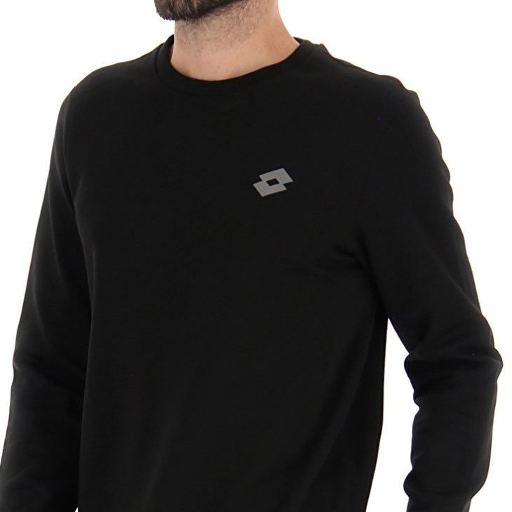Men Lotto Msc RN Sweatshirt Black | KS839243S9