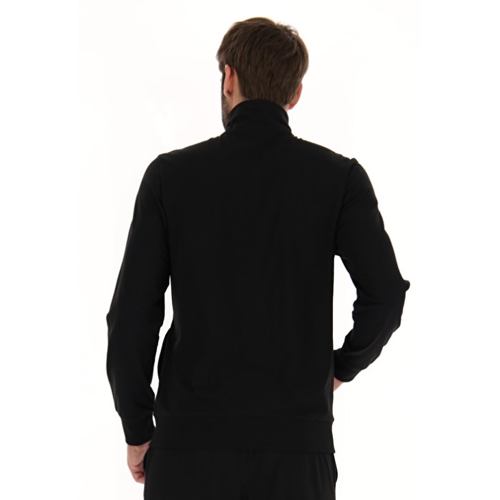 Men Lotto Msc Sports FZ Sweatshirt Black | JO247024J4