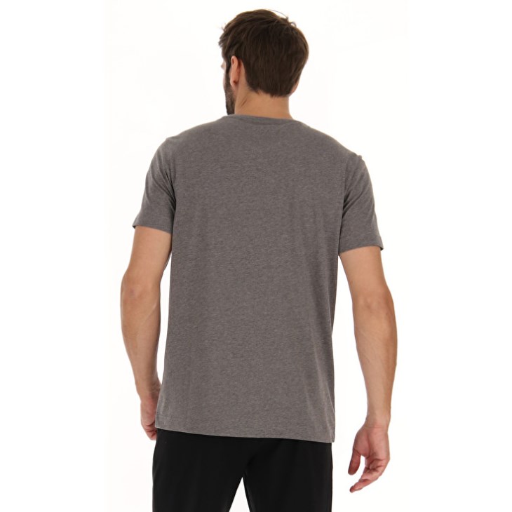 Men Lotto Msc Sports Zip MEL T Shirts Grey | DZ711511L9