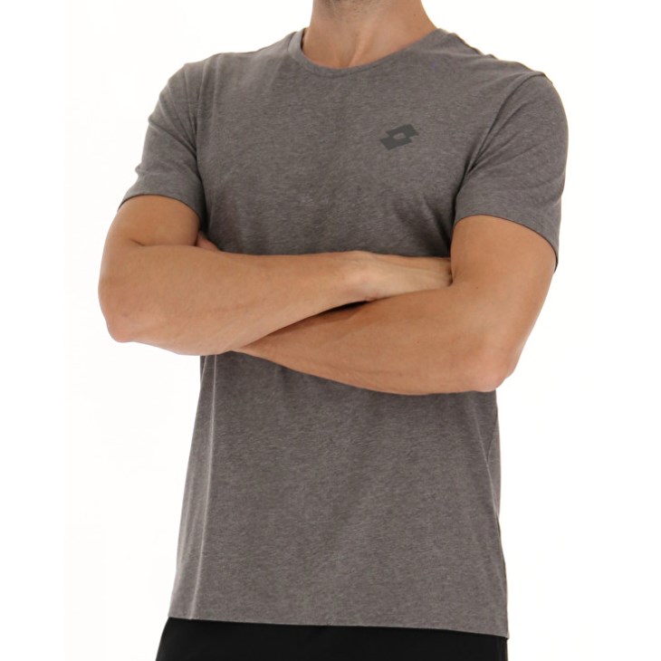 Men Lotto Msc Sports Zip MEL T Shirts Grey | DZ711511L9
