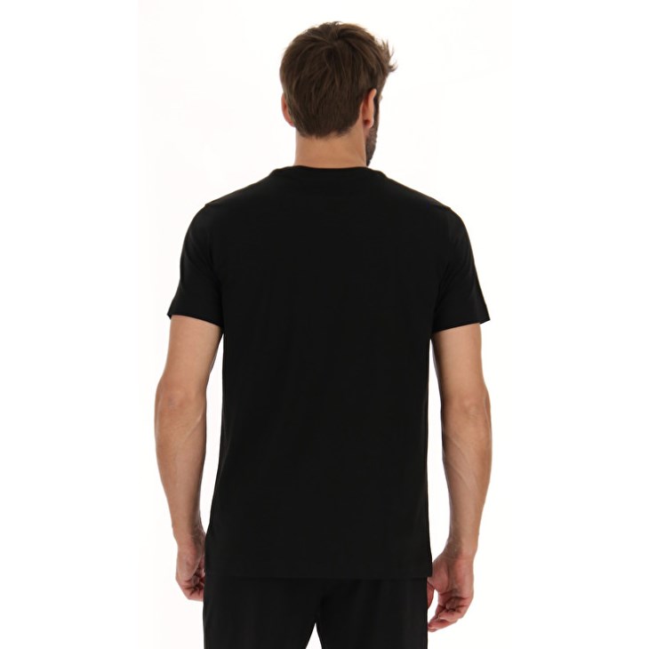 Men Lotto Msc Sports Zip T Shirts Black | QB063736U8