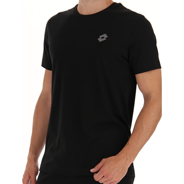 Men Lotto Msc Sports Zip T Shirts Black | QB063736U8