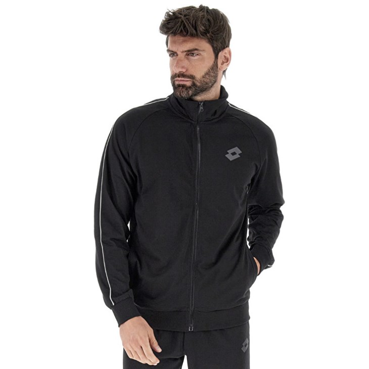 Men Lotto Msc Sweat FZ II Tops Black | JM500630M5