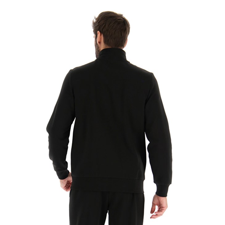 Men Lotto Msc Sweat FZ Tops Black | JG090719E2