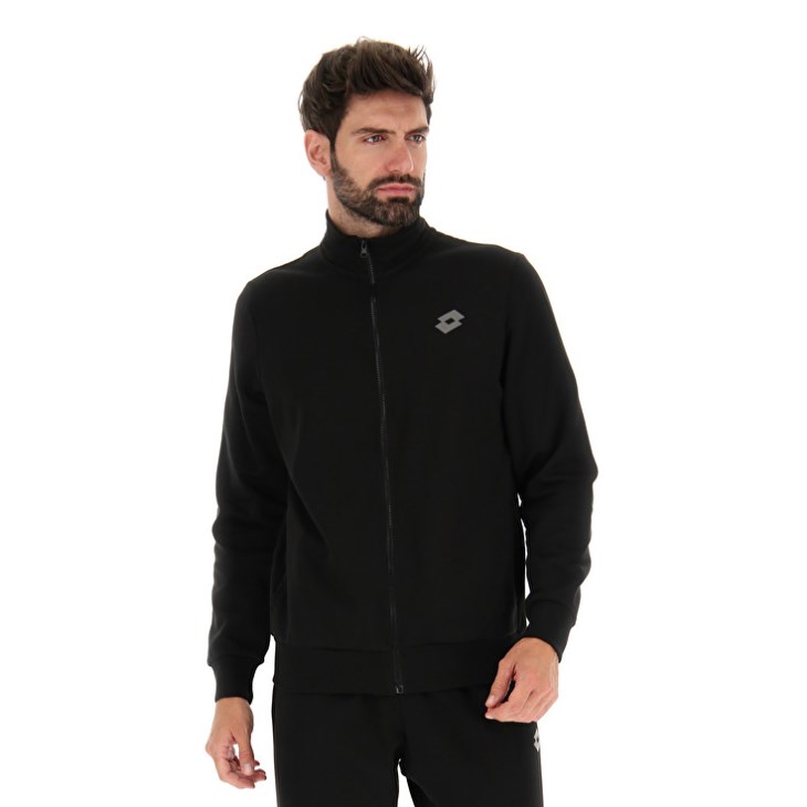 Men Lotto Msc Sweat FZ Tops Black | JG090719E2