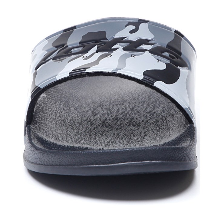Men Lotto Oceania Camo Slides Black / Grey / Dark Grey | PQ040784M5