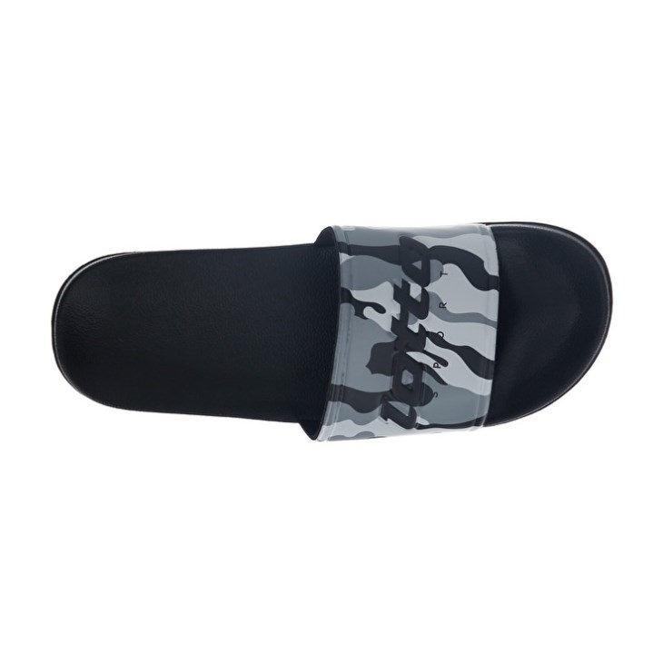 Men Lotto Oceania Camo Slides Black / Grey / Dark Grey | PQ040784M5