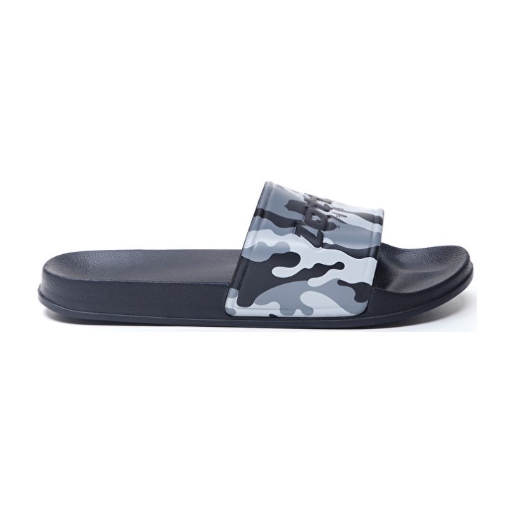 Men Lotto Oceania Camo Slides Black / Grey / Dark Grey | PQ040784M5