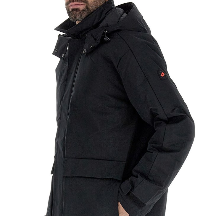 Men Lotto Parka Cervino IV Jacket Black | OG487508B5