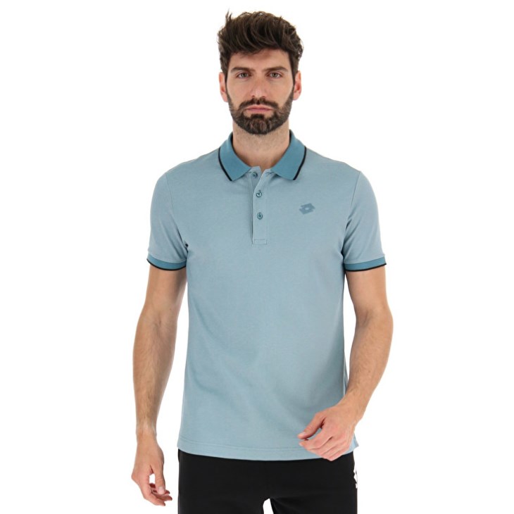 Men Lotto Polo Firenze Polo Shirts Blue | RD885728Z5
