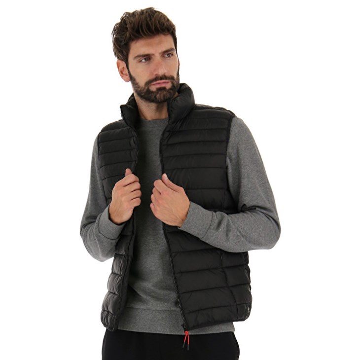 Men Lotto Quilted Cortina III Pad PL Vest Black | OI053475G0