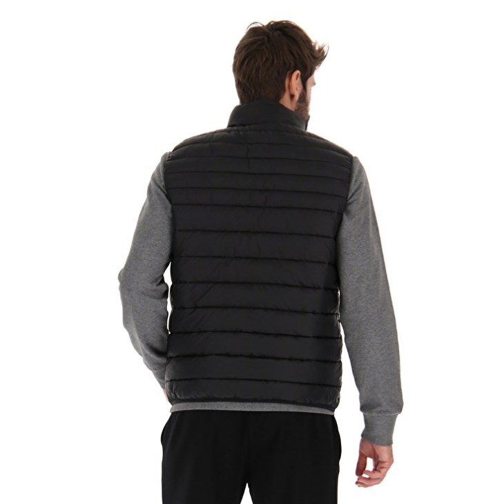 Men Lotto Quilted Cortina III Pad PL Vest Black | OI053475G0