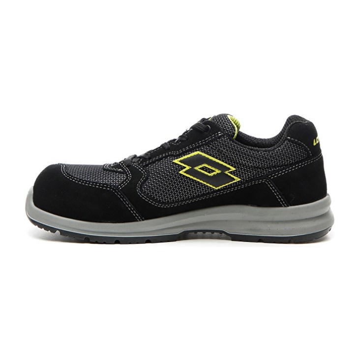 Men Lotto Race 250 S1P SD Safety Shoes Black / Green | SP851385K6