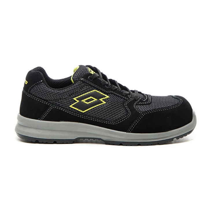Men Lotto Race 250 S1P SD Safety Shoes Black / Green | SP851385K6