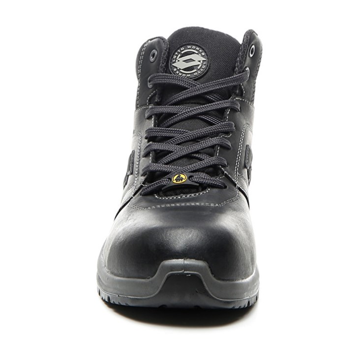 Men Lotto Race 400 Mid ESD S3 CH Safety Shoes Black | KR354475Z6