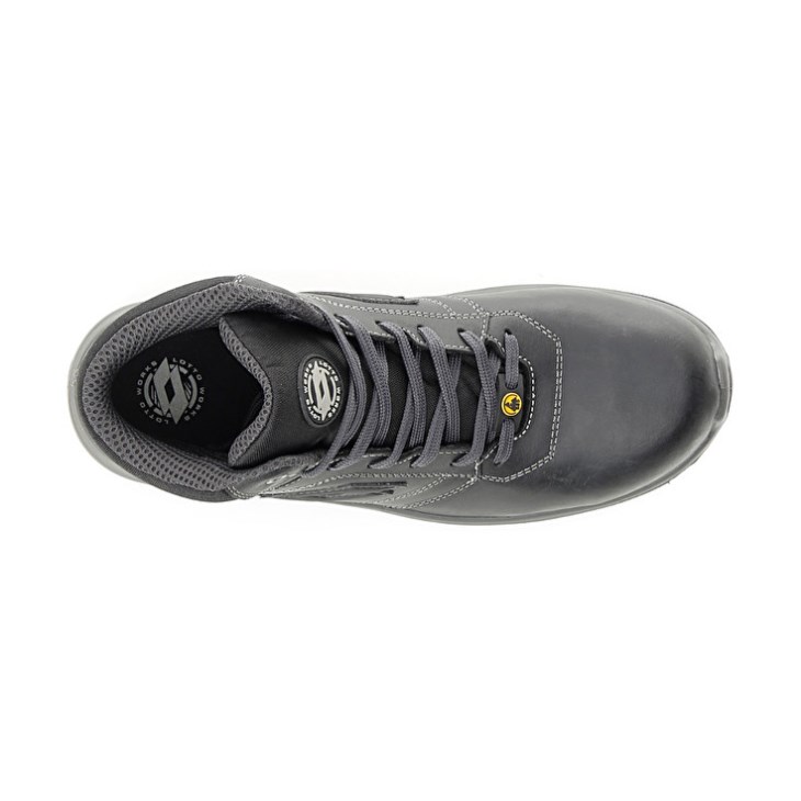 Men Lotto Race 400 Mid ESD S3 CH Safety Shoes Black | KR354475Z6