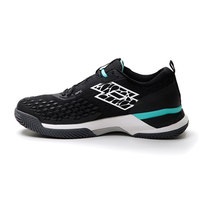 Men Lotto Raptor Hyperpulse 100 CLY Tennis Shoes Black / White / Green | CN724292V2