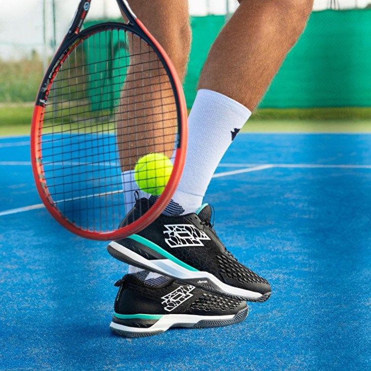 Men Lotto Raptor Hyperpulse 100 CLY Tennis Shoes Black / White / Green | CN724292V2