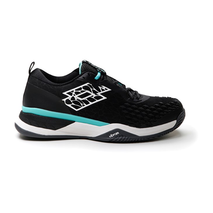 Men Lotto Raptor Hyperpulse 100 CLY Tennis Shoes Black / White / Green | CN724292V2