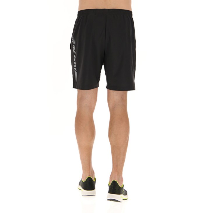 Men Lotto Run Fit 7 Shorts Black | KW183198B3