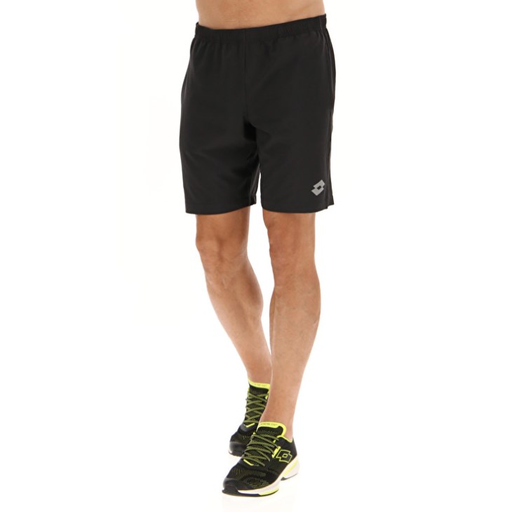 Men Lotto Run Fit 7 Shorts Black | KW183198B3