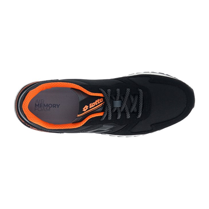 Men Lotto Runner '95 AMF Running Shoes Black / Grey | WQ043684Y8