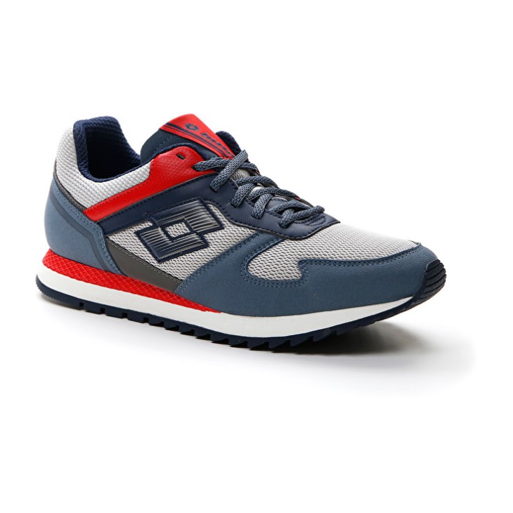 Men Lotto Runner Plus '95 AMF V Running Shoes Grey / Blue / Blue | FX378247A7