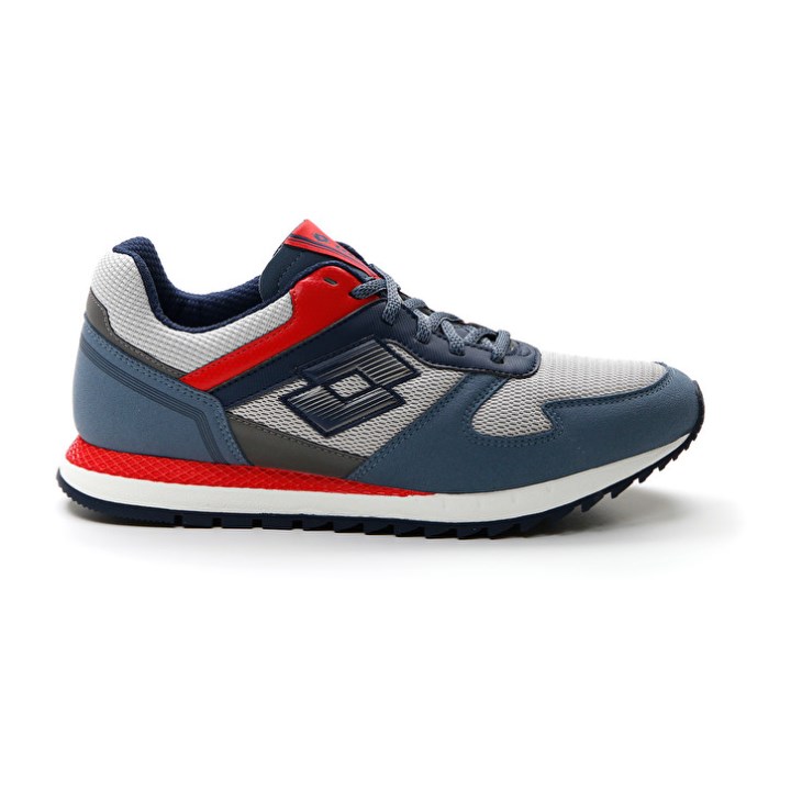Men Lotto Runner Plus '95 AMF V Running Shoes Grey / Blue / Blue | FX378247A7