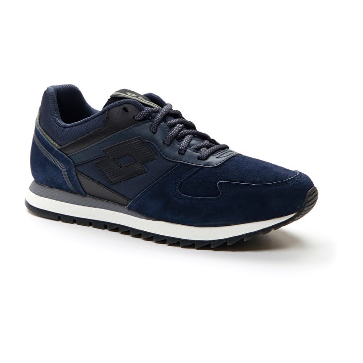 Men Lotto Runner Plus '95 IV SUE Running Shoes Dark Blue / Black | XA643114E3