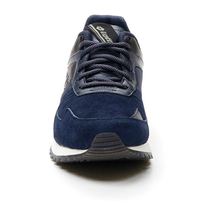 Men Lotto Runner Plus '95 IV SUE Running Shoes Dark Blue / Black | XA643114E3