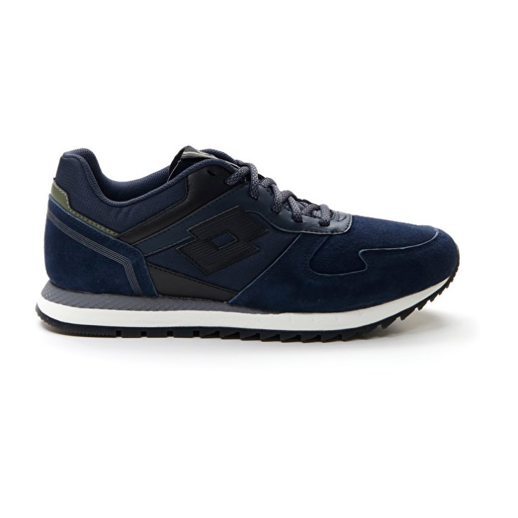Men Lotto Runner Plus '95 IV SUE Running Shoes Dark Blue / Black | XA643114E3