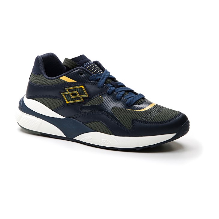 Men Lotto Sirius '95 AMF Sneakers Dark Blue / Dark Green / Gold | ZX926122S3