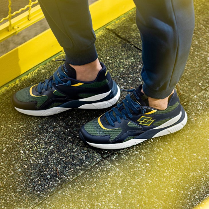Men Lotto Sirius '95 AMF Sneakers Dark Blue / Dark Green / Gold | ZX926122S3
