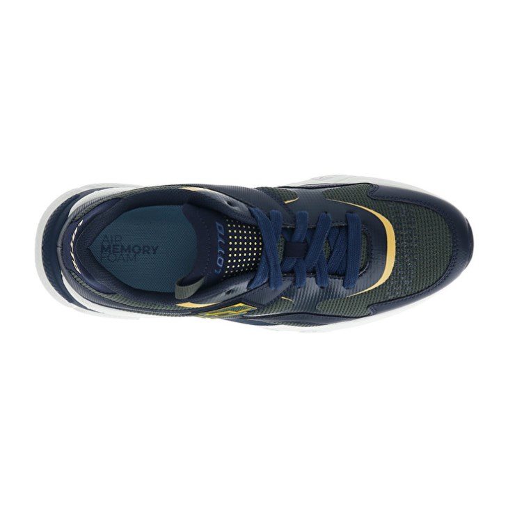 Men Lotto Sirius '95 AMF Sneakers Dark Blue / Dark Green / Gold | ZX926122S3