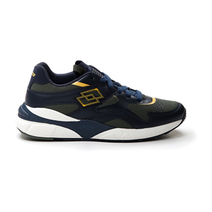 Men Lotto Sirius '95 AMF Sneakers Dark Blue / Dark Green / Gold | ZX926122S3