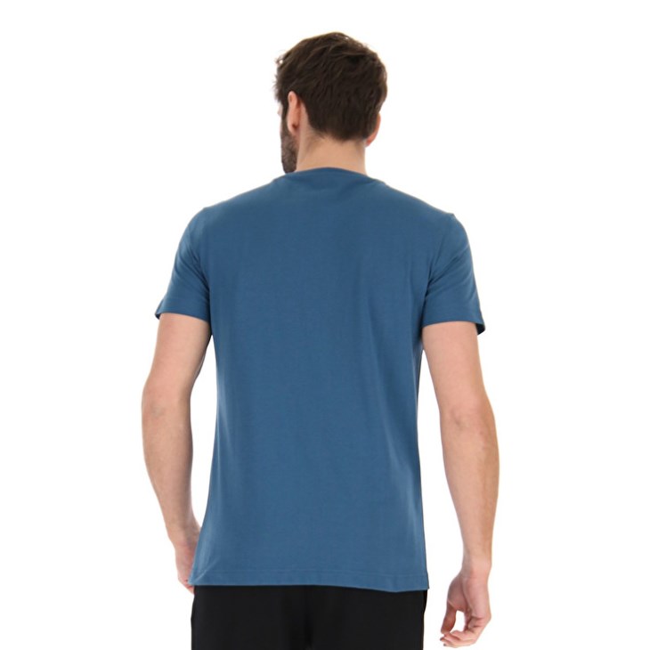 Men Lotto Smart III Sports Zip T Shirts Blue Coral | LF140544O9