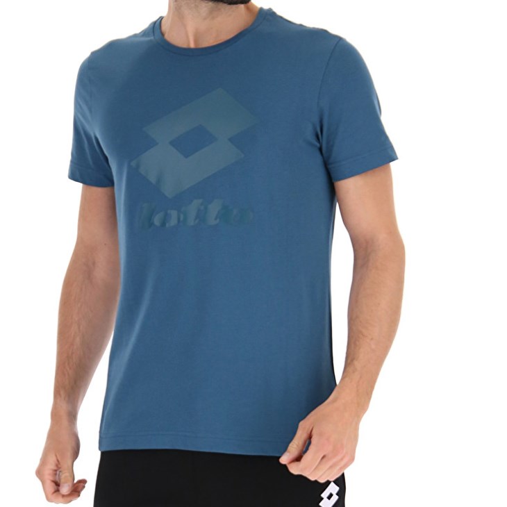 Men Lotto Smart III Sports Zip T Shirts Blue Coral | LF140544O9