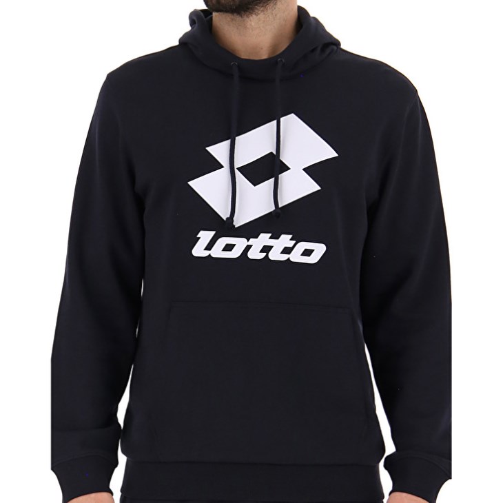 Men Lotto Smart II Sweat HD FT Hoodie Black | OQ914751X5