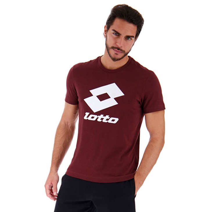 Men Lotto Smart JS T Shirts Dark Red | BC427072H3
