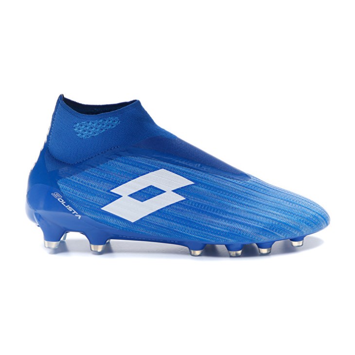 Men Lotto Solista 100 III Gravity FG Football Boots Blue / White / Blue | AV437953Z8