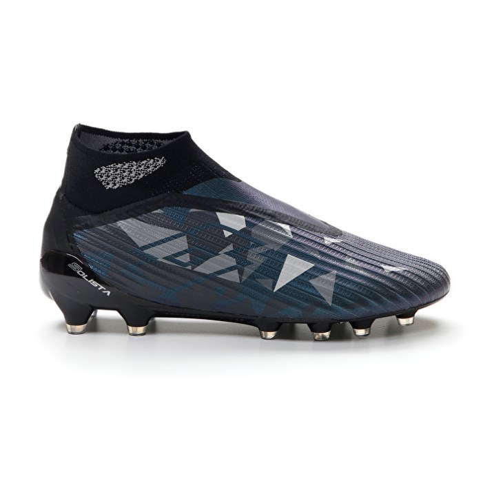 Men Lotto Solista 100 IV Gravity FG Football Boots Black / Dark Grey / Grey | GZ054675D8