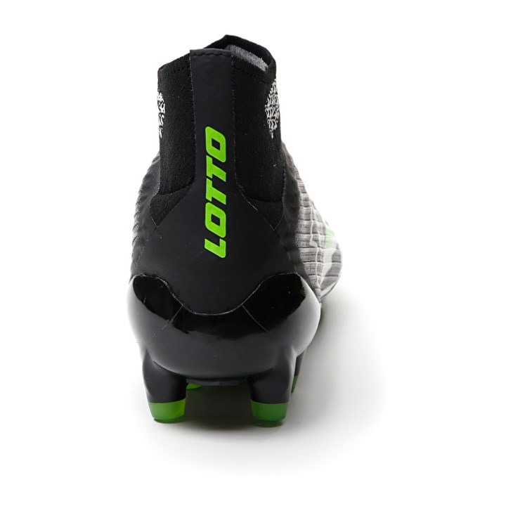 Men Lotto Solista 100 VI Gravity FG Football Boots Black / White / Green | CY892189B3