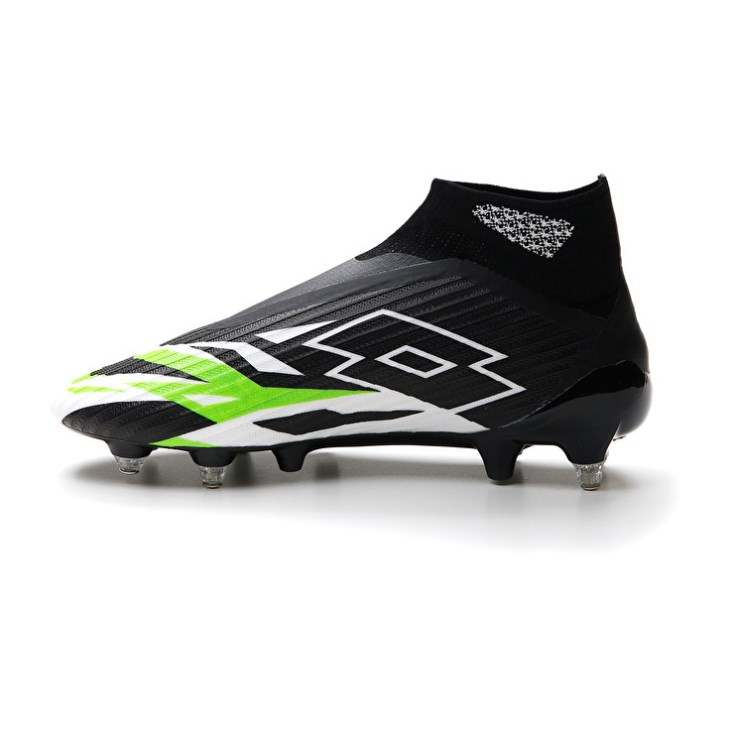 Men Lotto Solista 100 VI Gravity SGX Football Boots Black / White / Green | SJ260306A0