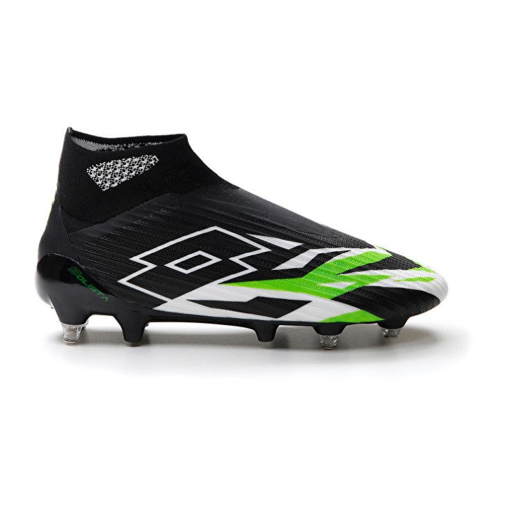 Men Lotto Solista 100 VI Gravity SGX Football Boots Black / White / Green | SJ260306A0