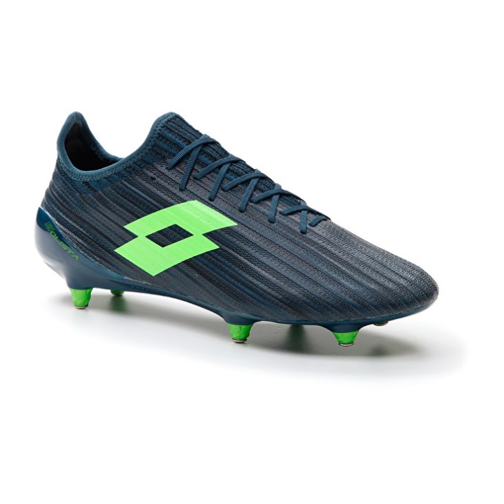 Men Lotto Solista 200 III SG 6 Football Boots Navy Blue / Green | UA099089F2